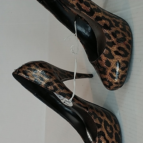 Steve Madden Patent Leather Animal Print Stiletto Platform Heel 👠 7.5 - Picture 3 of 9